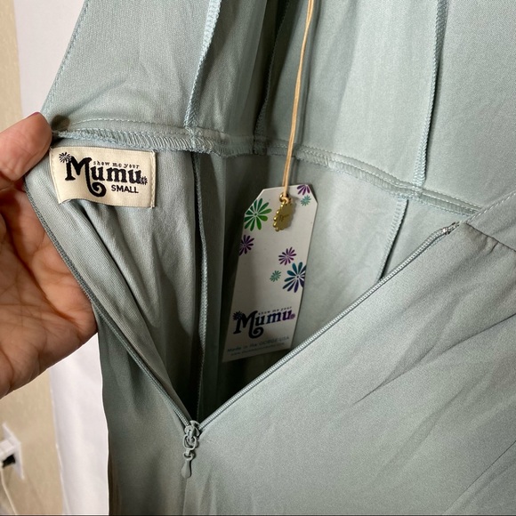 NWT SMYM Jenn Maxi Dress Silver Sage Crisp Small - Picture 6 of 8